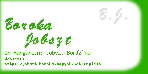 boroka jobszt business card